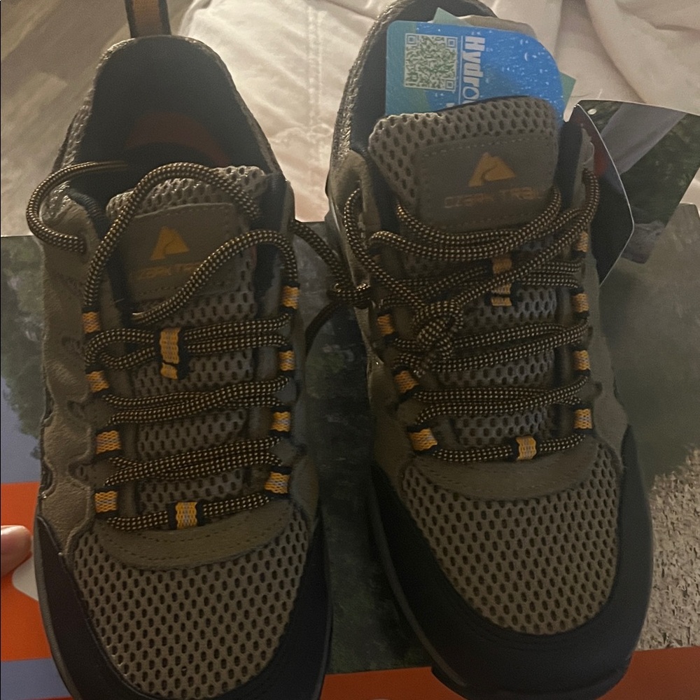 Gray and Black Hiking Shoes